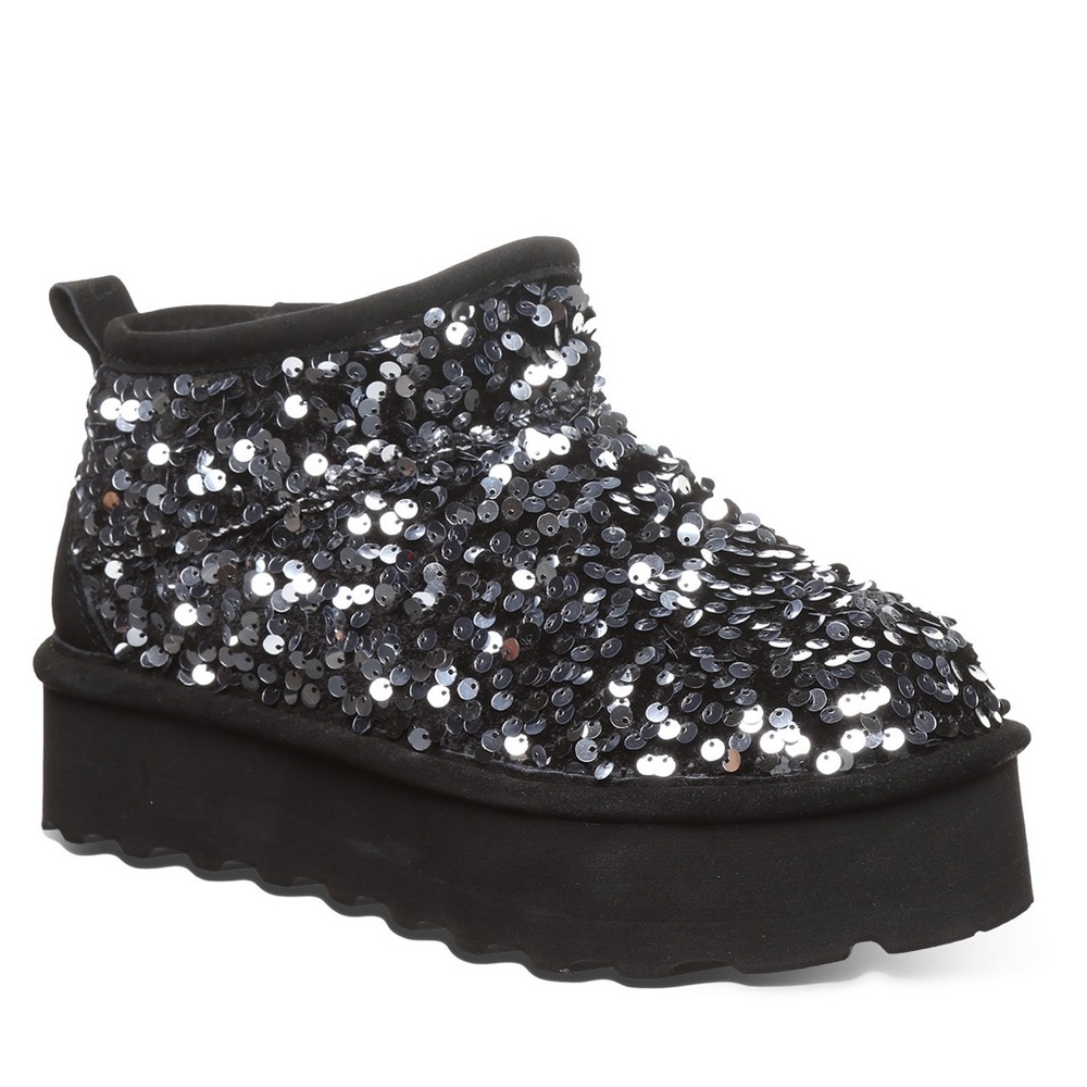 BEARPAW Retro Super Shorty Sequin Boots - NEW